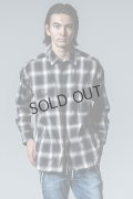 RESOUND CLOTHING リサウンドクロージング OVER gown CHECK shirts{-BDA}