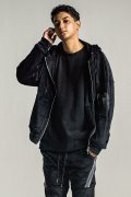 RESOUND CLOTHING リサウンドクロージング veloursfleece zip loose hoodie{-BDA}