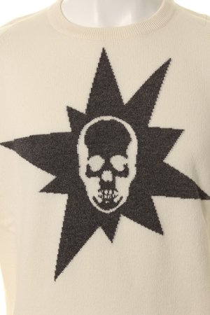 画像4: 【 50%OFF セール｜383,900円→191,950円】 lucien pellat-finet ルシアン ペラフィネ INTARSIA EXPLOSION SKULL（F）ROUND NECK{-AGA}