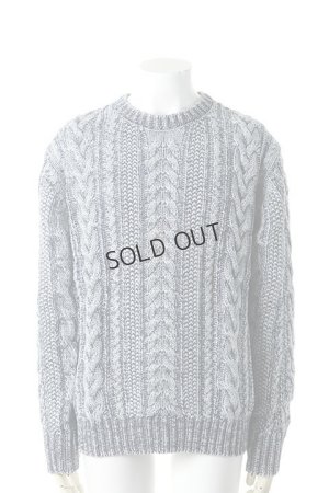 画像1: {SOLD}SandBlaster サンドブラスター Crew neck cable pullover INDIGOISM{SBID-029CW01-DN52-AGA}