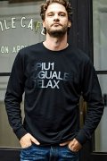 1piu1uguale3 RELAX ウノピゥウノウグァーレトレ リラックス グラデーションフロッキーロゴロングTシャツ{-BDA}