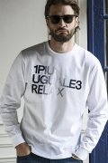 【 20%OFF セール｜7,920円→6,336円】 1piu1uguale3 RELAX ウノピゥウノウグァーレトレ リラックス グラデーションフロッキーロゴロングTシャツ{-BDA}