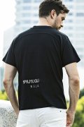 1piu1uguale3 RELAX ウノピゥウノウグァーレトレ リラックス ラインストーンバックサイドロゴ半袖Tシャツ{-BES}