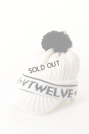 画像1: {SOLD}V12 ヴィ・トゥエルヴ LINE KNIT CAP{V122220-CP15-WHT-BBA}