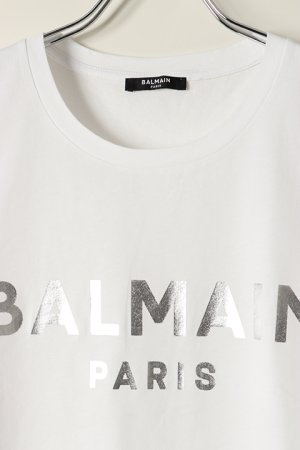 画像2: 【 30%OFF セール｜53,900円→37,730円】 BALMAIN バルマン BH2 T-SHIRTS C-F FOIL-LOGO{XH0EF000BB29-GAC-BBS}