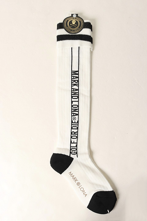 MARK  LONA マークアンドロナ Try Again Long Socks | WOMEN{MLF-1A-FS45-WHT-BAA} -  underbar