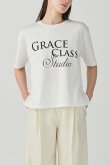 画像1: グレースコンチネンタル｜GRACE CONTINENTAL グレースクラス GRACE CLASS レタードシルケットTシャツ{-BDA} (1)