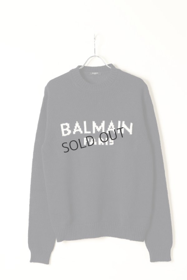 画像1: 【 30%OFF セール｜125,400円→87,780円】 BALMAIN バルマン BH1 KNIT TOP LOGO MERINO{12KD000K027-SAJ-BAA} (1)