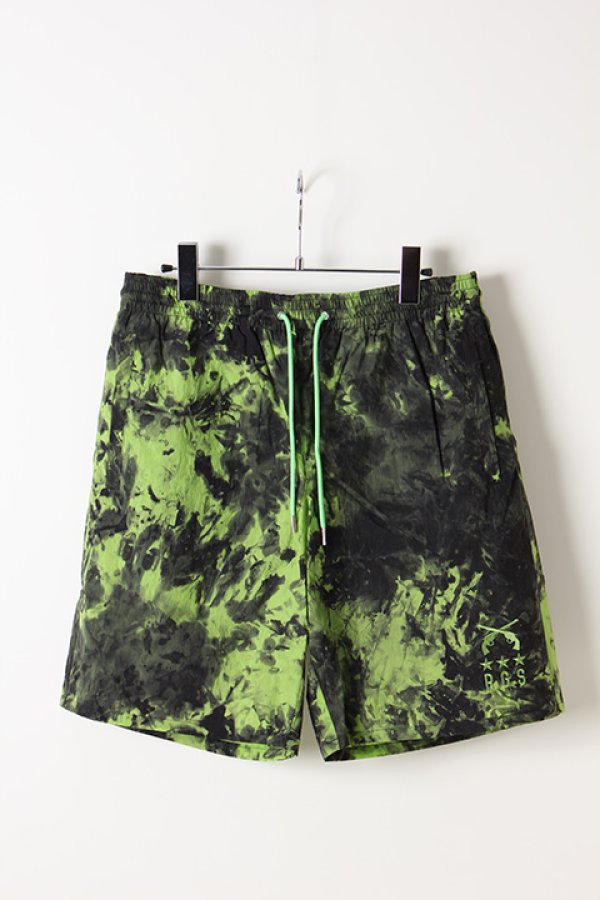 画像1: 【 50%OFF セール｜31,900円→15,950円】 roarguns ロアーガンズ "★★★RGS"EMBROIDERY NYLON WASHER HANK DYE SHORTS（水着）{-AIS} (1)