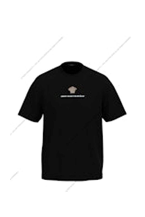 画像1: VERSACE ヴェルサーチ 刺繍入り メドゥーサ ミラノ Tシャツ{1013302-1A11054_1B000-BDA} (1)