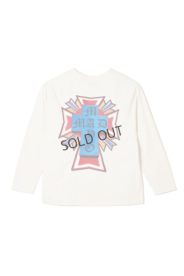 画像1: {SOLD}MAYO メイヨー MAYO CROSS Embroidery Raglan Long Sleeve Tee{-BCA} (1)