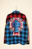 画像1: {SOLD}MAYO メイヨー MAYO CROSS Embroidery Check Shirt{-BCA} (1)