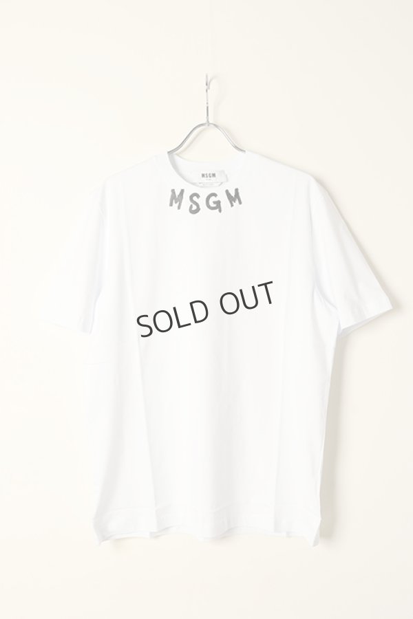 画像1: {SOLD}MSGM エムエスジーエム ブラッシュストローク ロゴTシャツ{-BCS} (1)