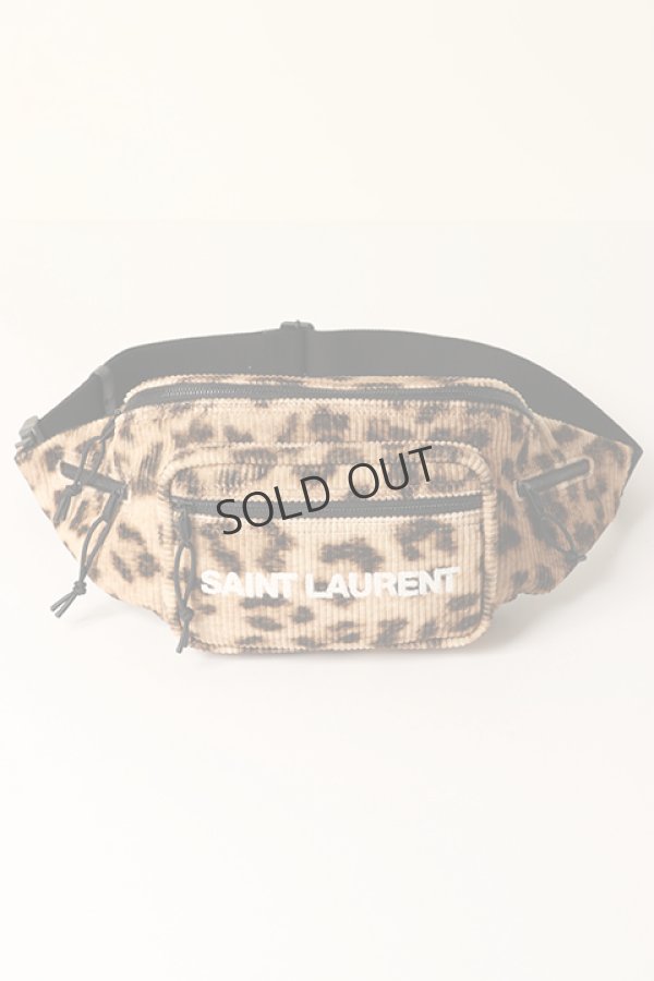 SOLD}SAINT LAURENT PARIS サンローランパリ ヌックス クロスボディバッグ（リブ編みレオパードプリント ベルベット）{-BBA}  - underbar