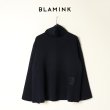 画像1: {SOLD}BLAMINK ブラミンク ウールカシミヤ12Gハイネックロングスリーブニット{7913-230-0247-NVY-BBA} (1)