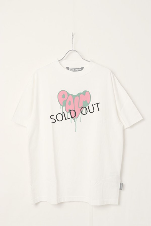 画像1: {SOLD}Palm Angels パームエンジェルス Spray Heart Classic Tee{PMAA001F21JER0220132-BDS} (1)