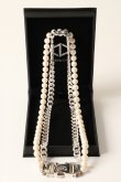 画像1: {SOLD}ACUOD by CHANU アクオド バイ チャヌ Pearl Chain Buckle Necklace パール特注品{AC-22AW-PCBNC特注-BBA} (1)