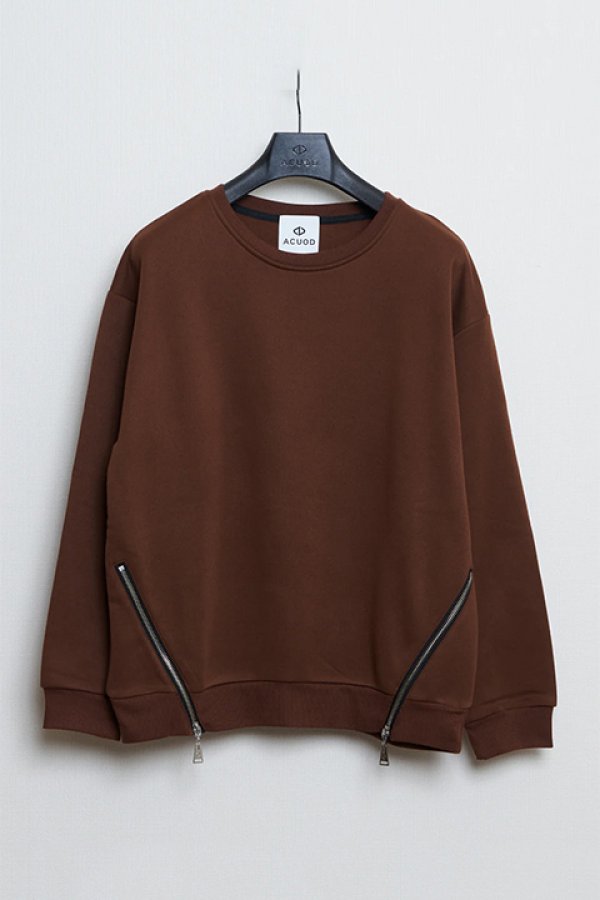 画像1: ACUOD アクオド Zipper Sweat Shirt{-BDA} (1)