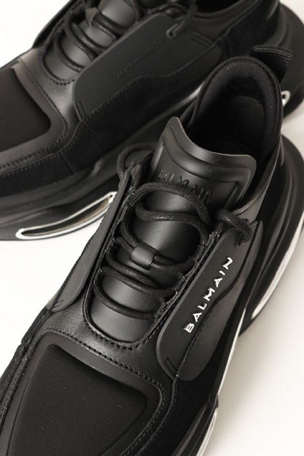 BALMAIN バルマン BH1 SHOES B BOLD LOW-PUFFY NEOPRENE&CALF{-BCS