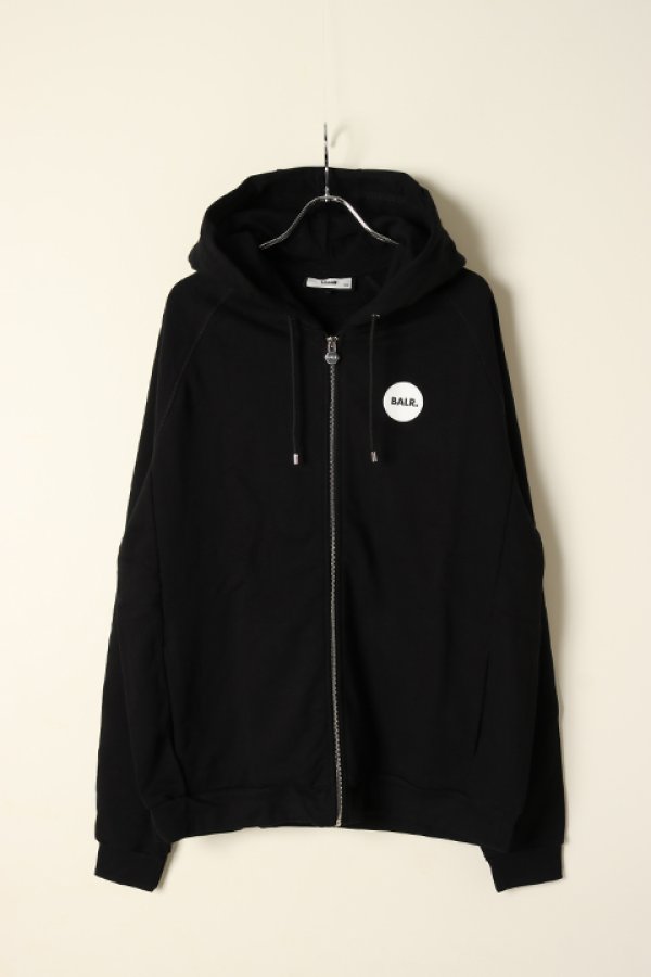 画像1: 【 30%OFF セール｜41,800円→29,260円】 BALR. ボーラー Rani Round Rubber Badge Zip Hoodie{B1261.1079-BCS} (1)