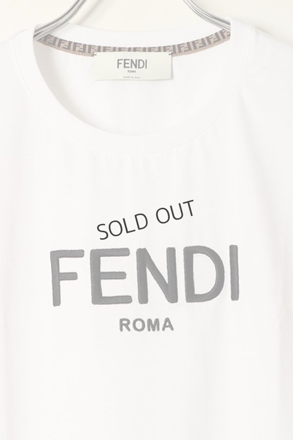 SOLD}FENDI フェンディ ホワイトコットン Tシャツ{FS7389ALCAF0ZNM-BBA