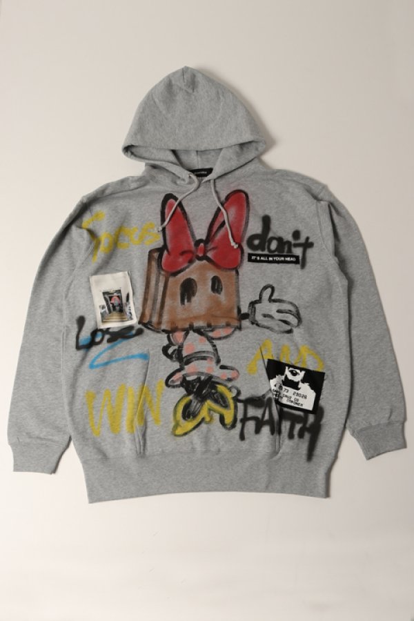 画像1: guernika ゲルニカ Paint Hoodie{-BDA} (1)