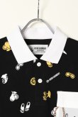 画像2: 【 50%OFF セール｜24,200円→12,100円】 HORN GARMENT ホーンガーメント Polo{HCM-2A-AP03-BLK-BBS} (2)