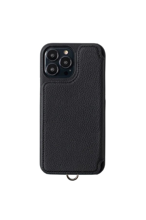 画像1: DEMIU デミュウ POCHE FLAT/iPhone13Pro/ブラック{DU-PFL10BK} (1)