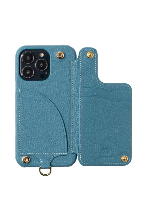 DEMIU デミュウ(Demiurvo) POCHE FLAT/iPhone13Pro/ダックブルー{-BCS