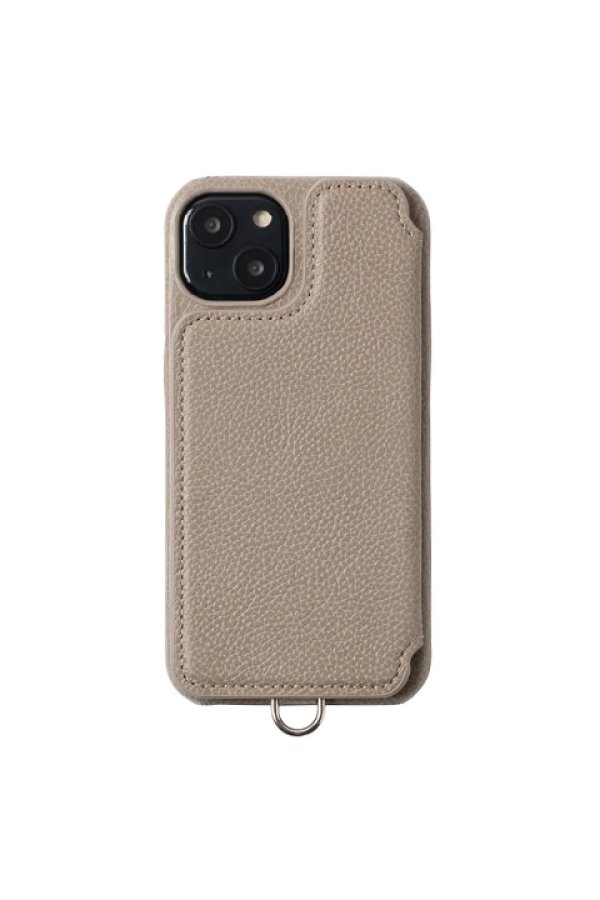 DEMIU デミュウ(Demiurvo) POCHE FLAT/iPhone14/チャコール{-BCS