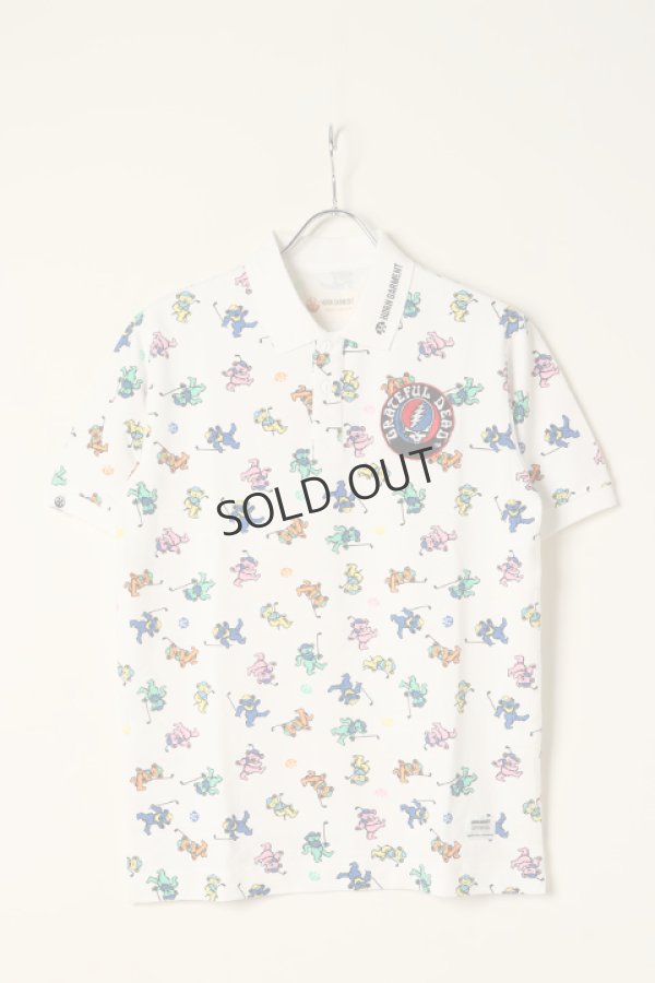 画像1: {SOLD}HORN GARMENT ホーンガーメント Swing Bears Patterned Polo | MEN{HVM-2C-AP35-WHT-BBA} (1)