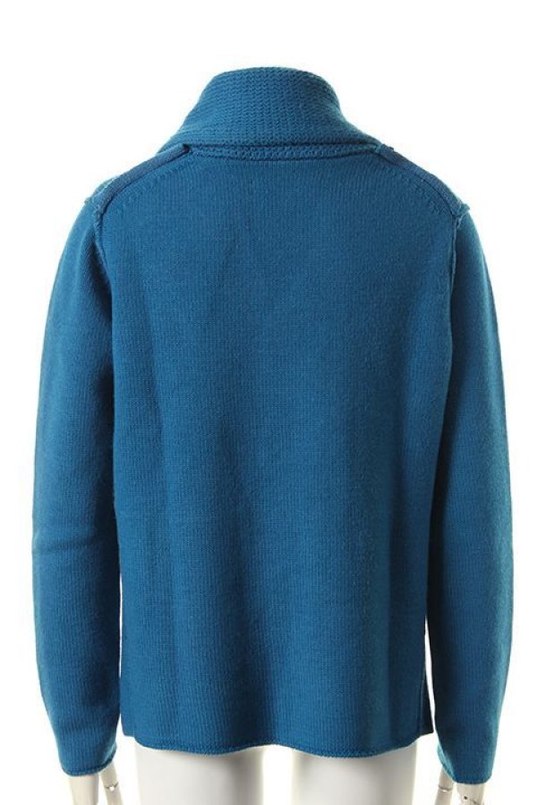 VADEL バデル pigment dyed blast finish 3 hook shawl cardigan{-ADA