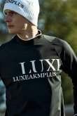 画像3: LUXEAKMPLUS リュクスエイケイエムプラス ゴルフ フロントロゴモックネックロングTシャツ{-BDA} (3)