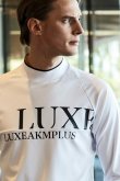 画像4: LUXEAKMPLUS リュクスエイケイエムプラス ゴルフ フロントロゴモックネックロングTシャツ{-BDA} (4)