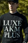 画像4: LUXEAKMPLUS リュクスエイケイエムプラス ゴルフ ビックロゴモックネックロングTシャツ{-BDA} (4)