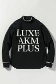 画像7: LUXEAKMPLUS リュクスエイケイエムプラス ゴルフ ビックロゴモックネックロングTシャツ{-BDA} (7)