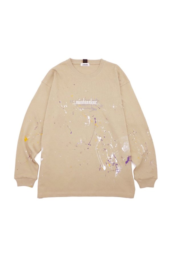 画像1: 【 20%OFF セール｜25,300円→20,240円】 mindseeker マインドシーカー HAND PAINT & GRAFFITI L/S TEE{-BCS} (1)