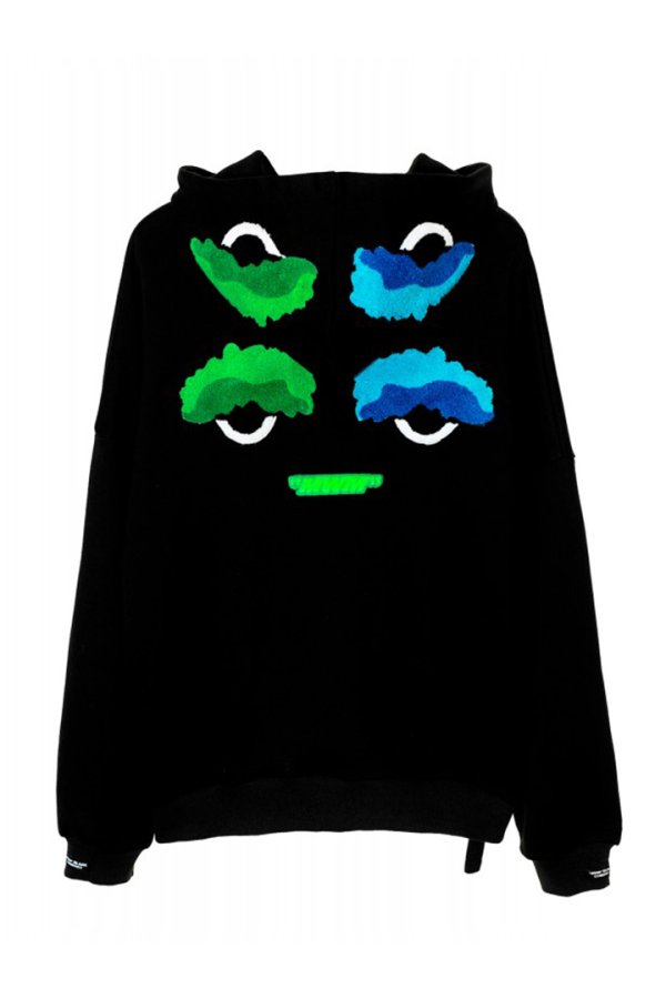 画像1: MOD WAVE MOVEMENT モッドウェイブムーブメント HOODIE WITH EYES{-BDA} (1)