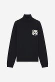 画像1: MAISON KITSUNE メゾンキツネ フォックスヘッド インターシャ コンフォート ハイネック ジャンパー{-BDA} (1)