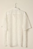 画像5: el conductorH コンダクター FLOWER LACE OPEN COLLAR SHORT SLEEVE SHIRT{-BDA} (5)