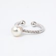 画像2: {SOLD}Hirotaka ヒロタカ Akoya Pearl Diamond Ear Cuff(White Gold){-BJS} (2)