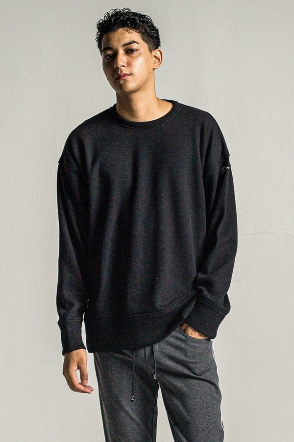 画像1: RESOUND CLOTHING リサウンドクロージング velours fleece thermal loose trainer{-BDA} (1)