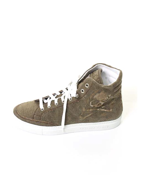 画像1: 【 50%OFF セール｜87,476円→43,738円】 PHILIPP PLEIN HOMME フィリッププレインオム sneaker african slums（スニーカー）{SS13-SM08708-10GRY-ACS} (1)