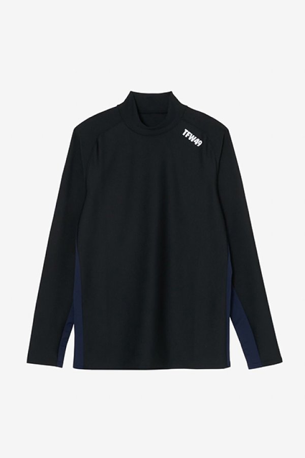 画像1: TFW49 ティーエフダブリューフォーティーナイン SIDE MESH MOCKNECK LONG SLEEVE{-BDA} (1)