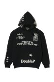 画像2: {SOLD}TAIN DOUBLE PUSH タインダブルプッシュ POWER DEPARTMENT KNIT P/O HOODIE{-BDS} (2)