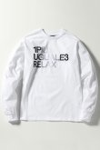 画像8: 1piu1uguale3 RELAX ウノピゥウノウグァーレトレ リラックス グラデーションフロッキーロゴロングTシャツ{-BDA} (8)