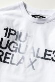 画像10: 1piu1uguale3 RELAX ウノピゥウノウグァーレトレ リラックス グラデーションフロッキーロゴロングTシャツ{-BDA} (10)