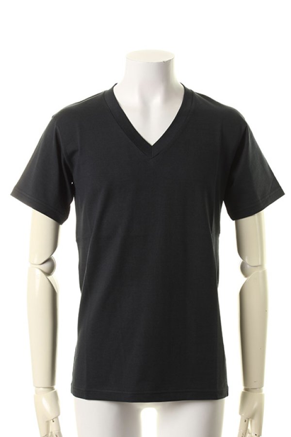 画像1: 【 20%OFF セール｜16,500円→13,200円】 T' ティー "GIZA45" Egyptian Organic Cotton series Vee Nack Short Sleeve BASIC (K621){-AHS} (1)