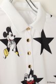 画像2: {SOLD}V12 ヴィ・トゥエルヴ MICKEY / STAR POLO（レディース）{V122215-CT39-WHT-BBS} (2)