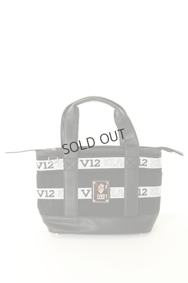 画像1: {SOLD}V12 ヴィ・トゥエルヴ LOGO TAPE CART BAG{V122220-BG09-BLK-BBA} (1)